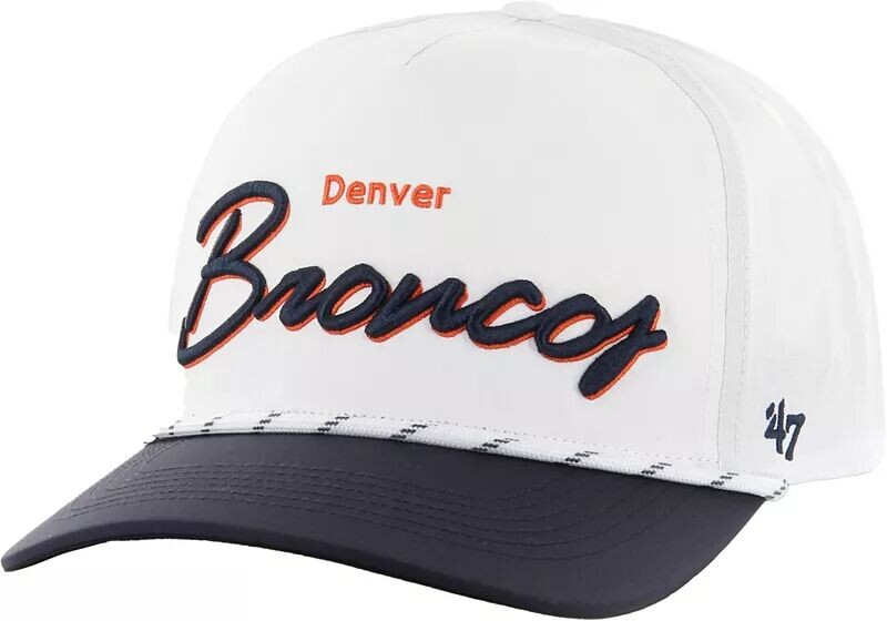 

Мужская белая регулируемая кепка Denver Broncos Chamberlain Hitch '47 '47