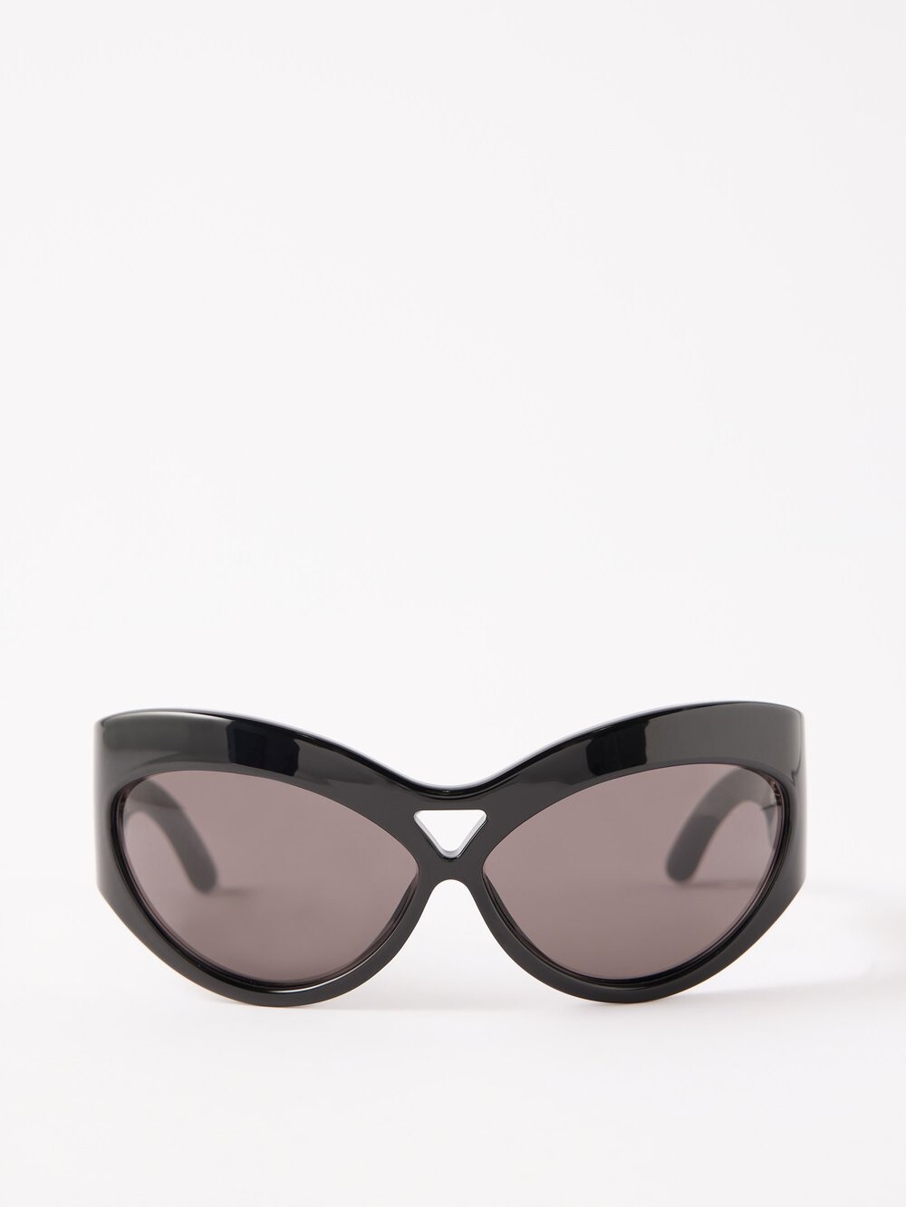 

Массивные круглые солнцезащитные очки из ацетата Saint Laurent, черный