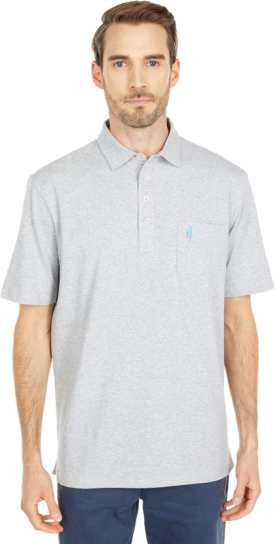 

Поло johnnie-O The Original Four-Button Heathered Polo, цвет Gray