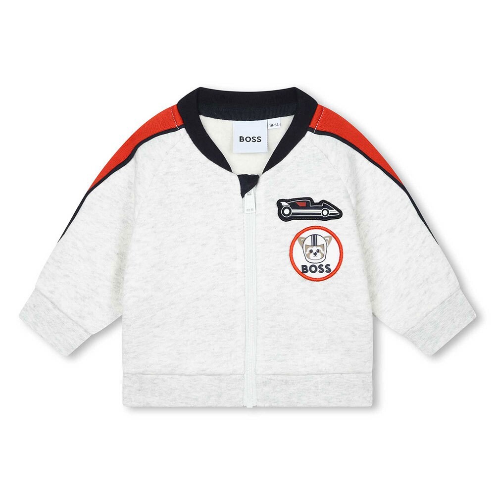 

Толстовка BOSS J95364 Full Zip, серый