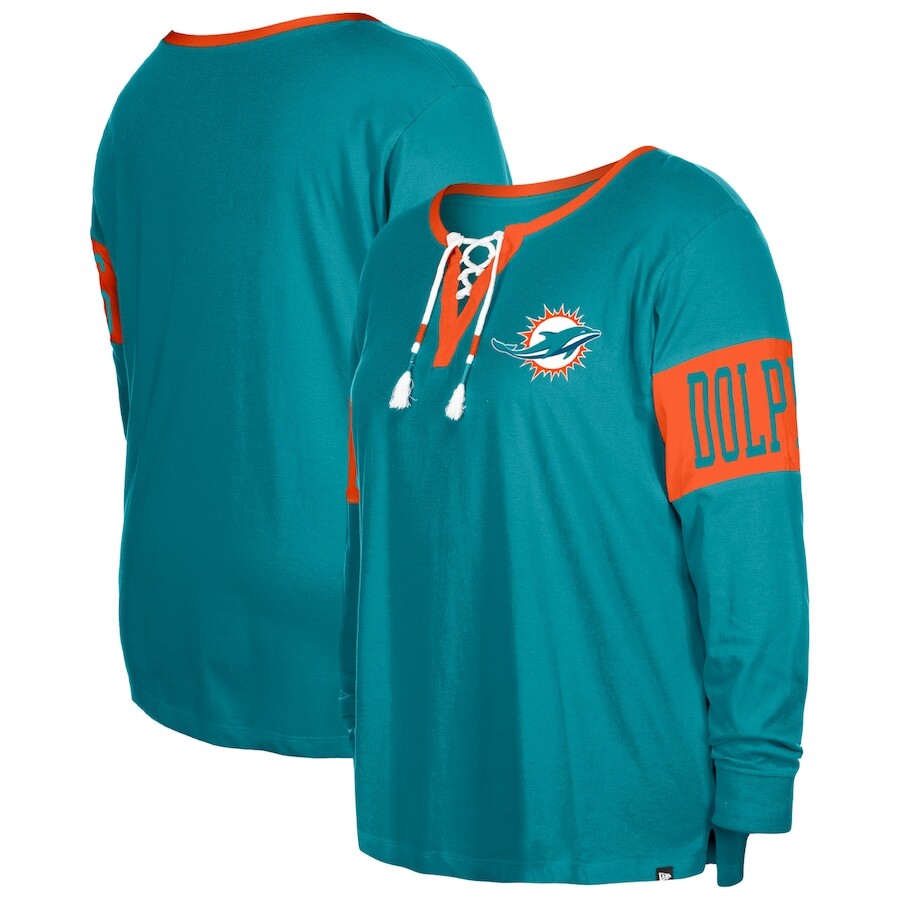 

Футболка с длинным рукавом New Era Miami Dolphins, аква