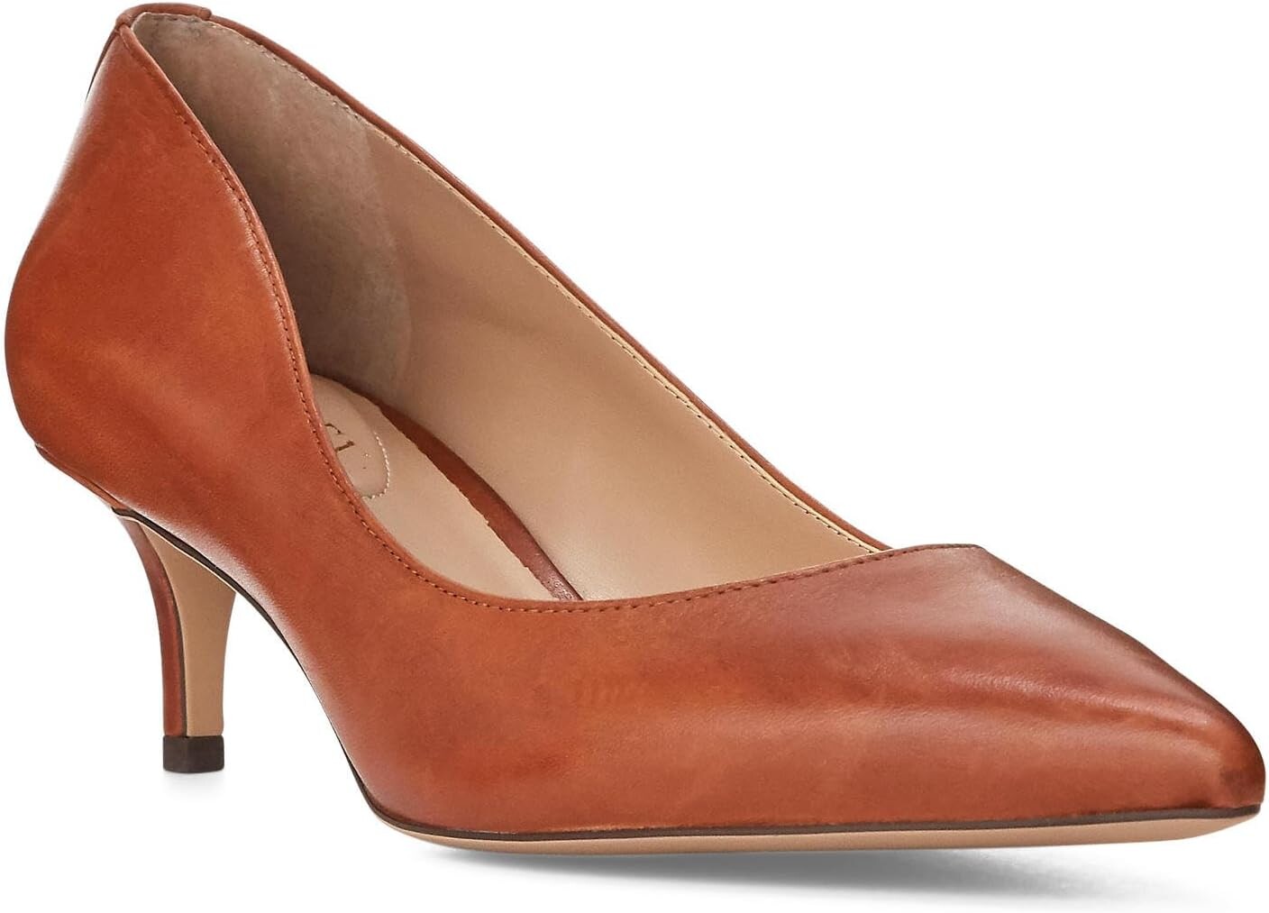 

Туфли Adrienne Leather Pump LAUREN Ralph Lauren, цвет Deep Saddle Tan