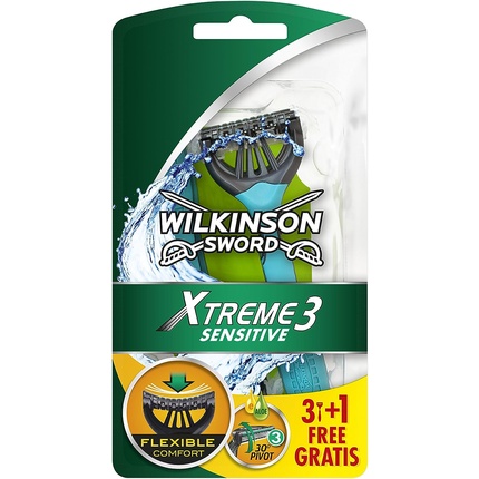 цена Одноразовая бритва Xtreme 3 Sensitive, 4 шт., Wilkinson Sword