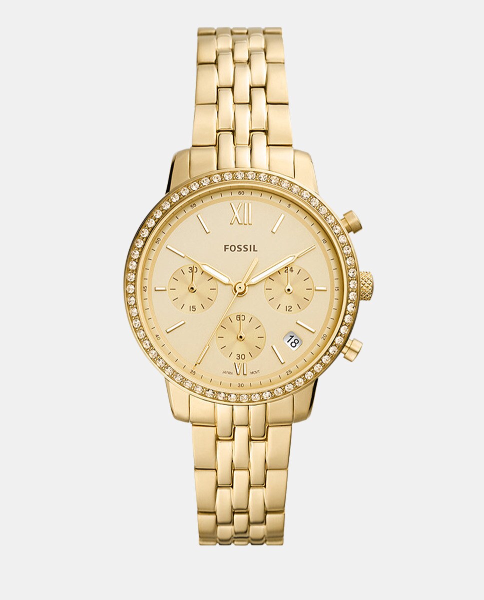 цена Neutra ES5219 золотые женские часы из нержавеющей стали Fossil, золотой