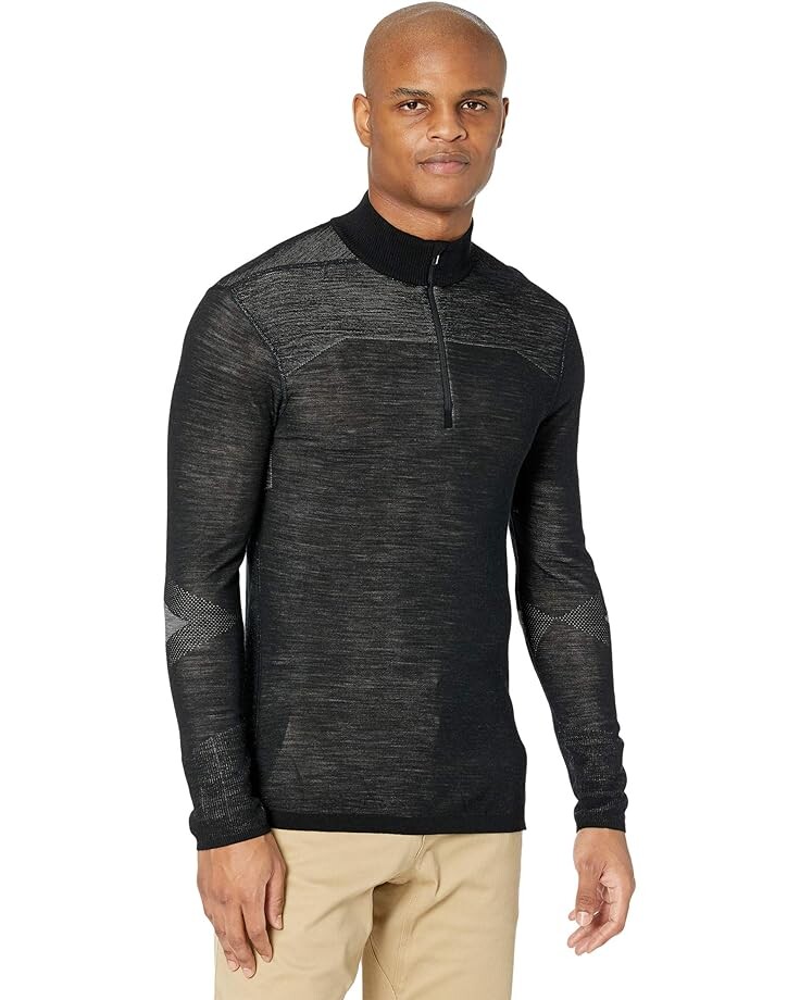

Свитер Smartwool Intraknit Merino 200 1/4 Zip, черный/белый