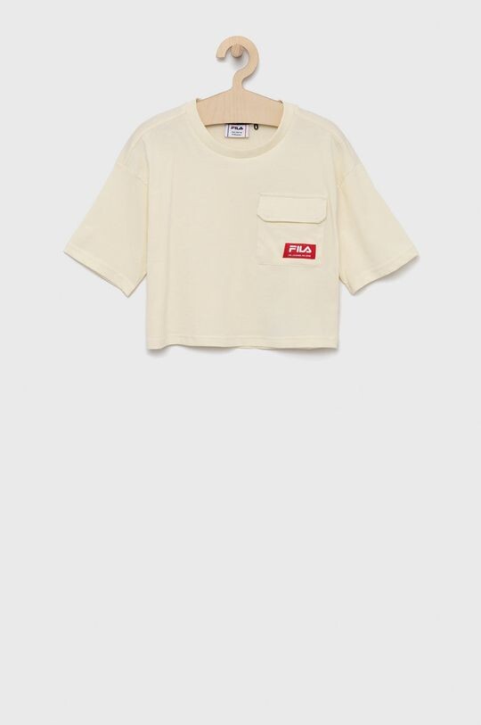 

Детская хлопковая футболка Fila, бежевый