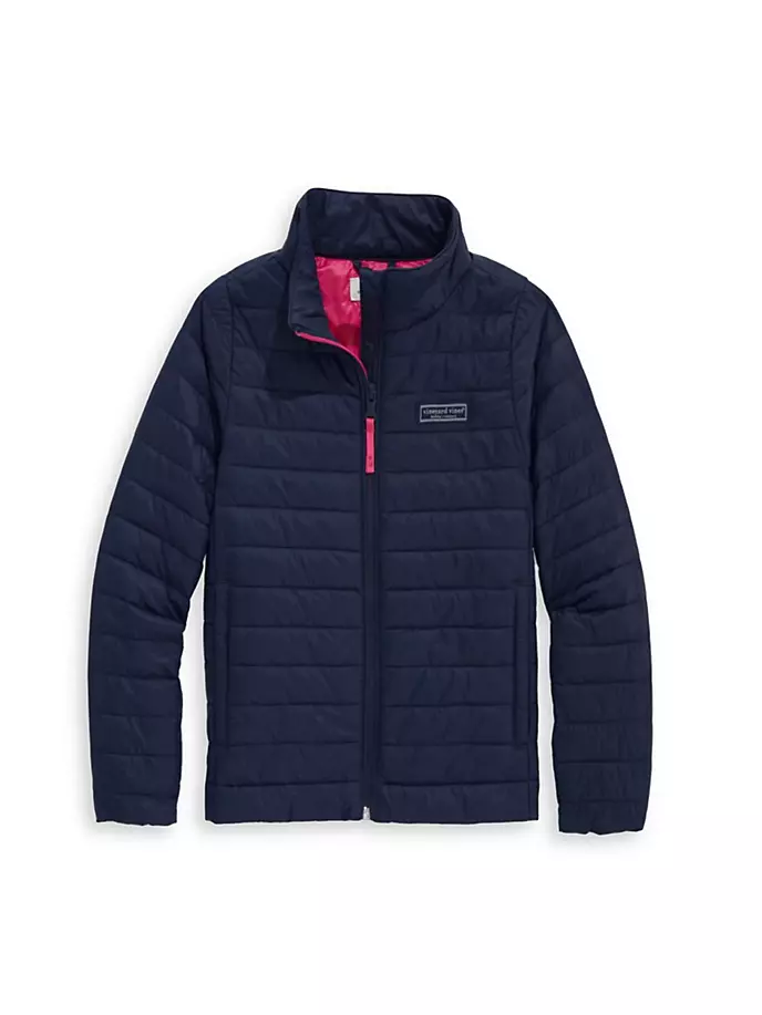 

Складная куртка-пуховик для маленьких девочек и девочек Vineyard Vines, цвет nautical navy