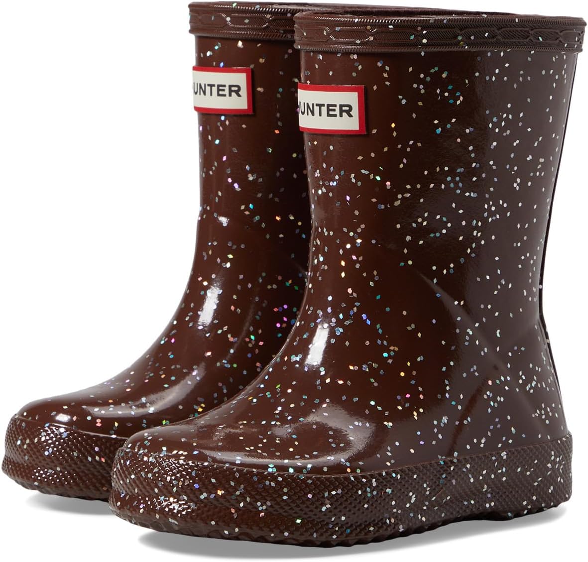 

Резиновые сапоги Original First Classic Giant Glitter Wellington Boots Hunter, цвет Brown Bolt