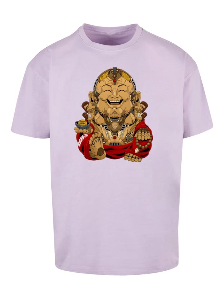 

Футболка F4NT4STIC Happy Cyber Buddha CYBERPUNK STYLES, цвет lilac