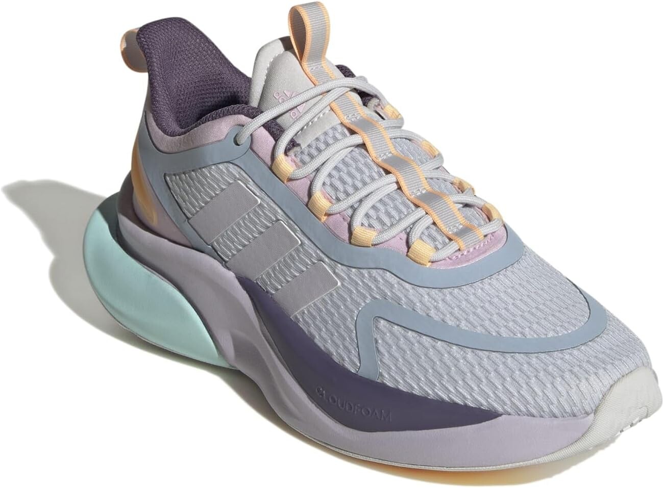 

Кроссовки Alphabounce+ adidas, цвет Dash Grey/Silver Dawn/Semi Flash Aqua