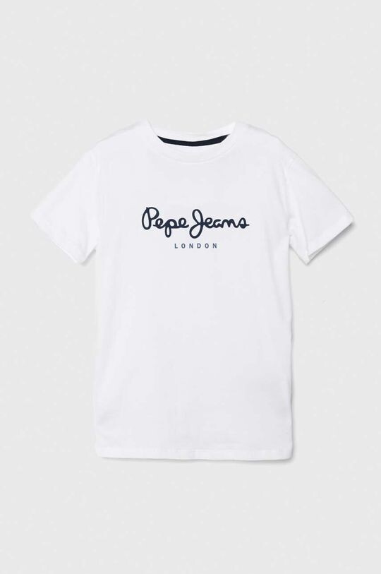 

Детская хлопковая футболка New Artn Pepe Jeans, белый