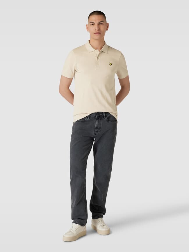 

Рубашка-поло с нашивкой-логотипом Lyle & Scott, молочный