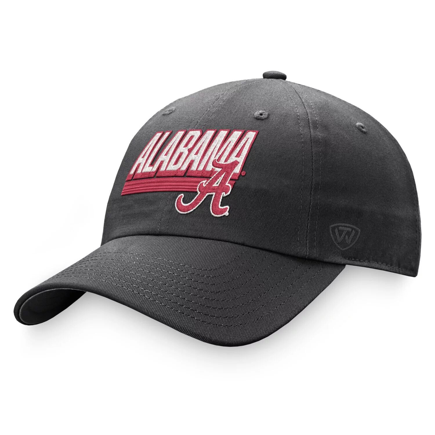 

Мужская регулируемая шляпа Top of the World Charcoal Alabama Crimson Tide Slice