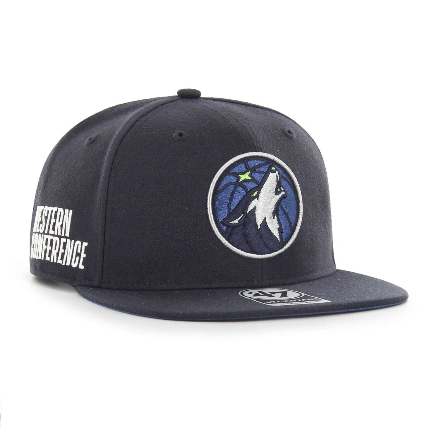 

Мужская темно-синяя кепка '47 Minnesota Timberwolves Sure Shot Captain Snapback