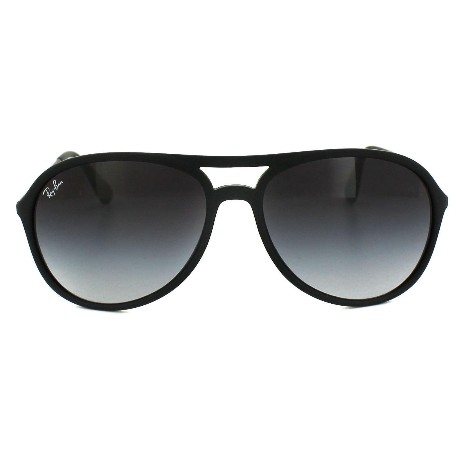 цена Солнцезащитные очки Aviator Rubber Black Grey Gradient Alex 4201 Ray-Ban, черный