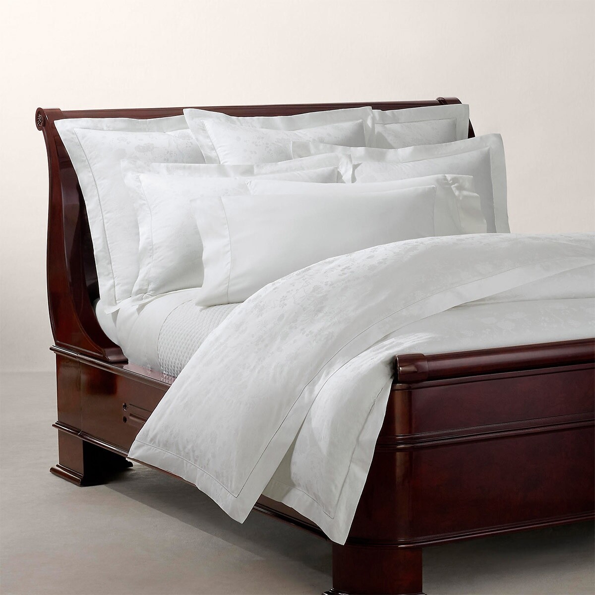 

Пододеяльник Bethany из хлопкового атласа Ralph Lauren Home, белый