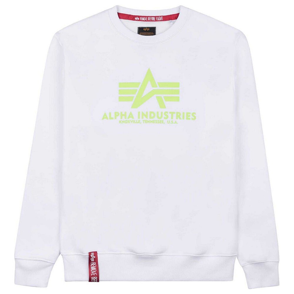 

Толстовка Alpha Industries Basic Neon Print, белый