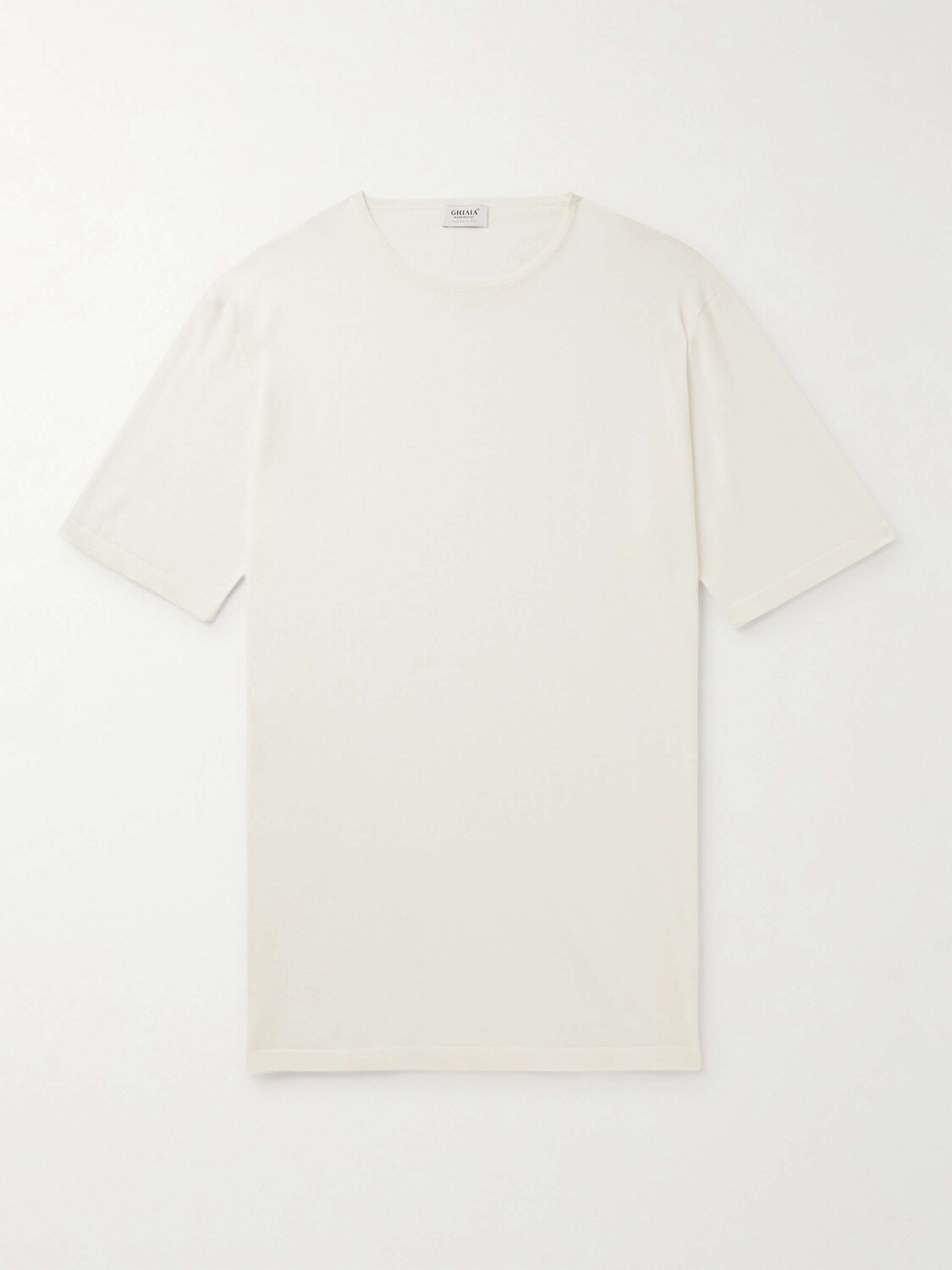 

Футболка из смеси кашемира и шелка GHIAIA CASHMERE, белый