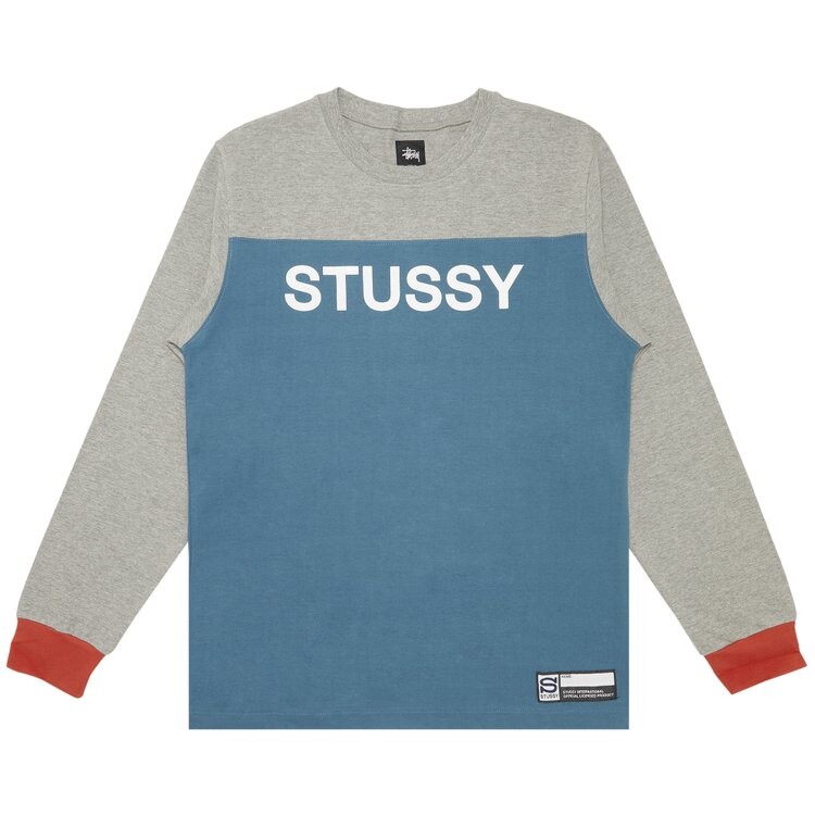 Лонгслив Stussy Basic Block Jersey 'Blue', синий