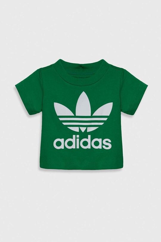 

adidas Originals Детская хлопковая футболка TREFOIL, зеленый