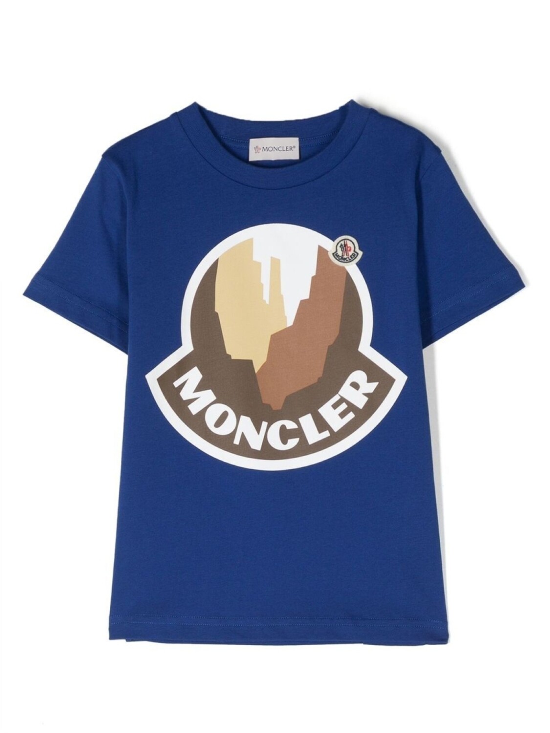 

Moncler Enfant футболка с логотипом, синий