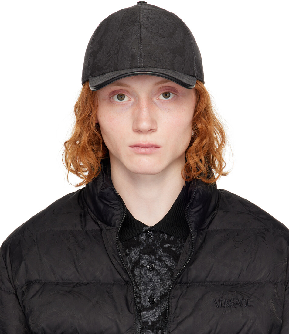 

Серая жаккардовая бейсболка Barocco Versace