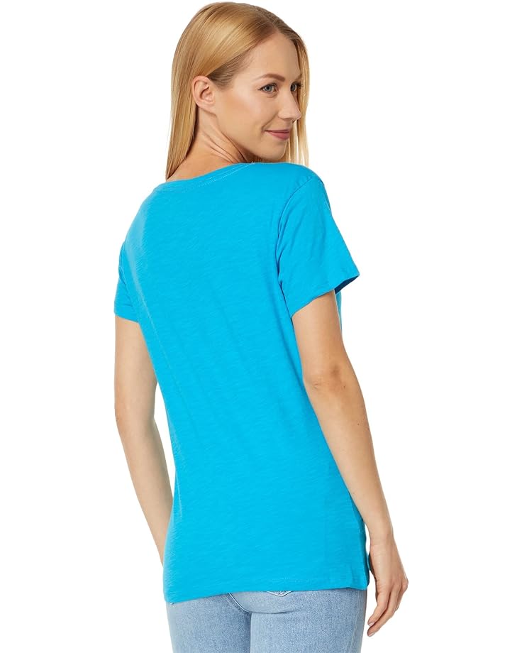 Футболка U.S. POLO ASSN. Scoop Neck Solid T-Shirt, цвет Downtown Blue велошлем met downtown blue 2021 l