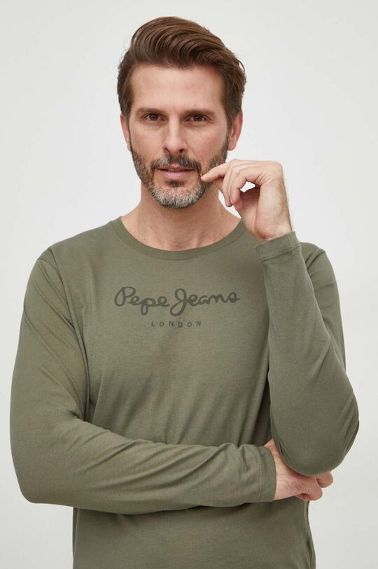 Футболка Eggo из хлопка Pepe Jeans, зеленый