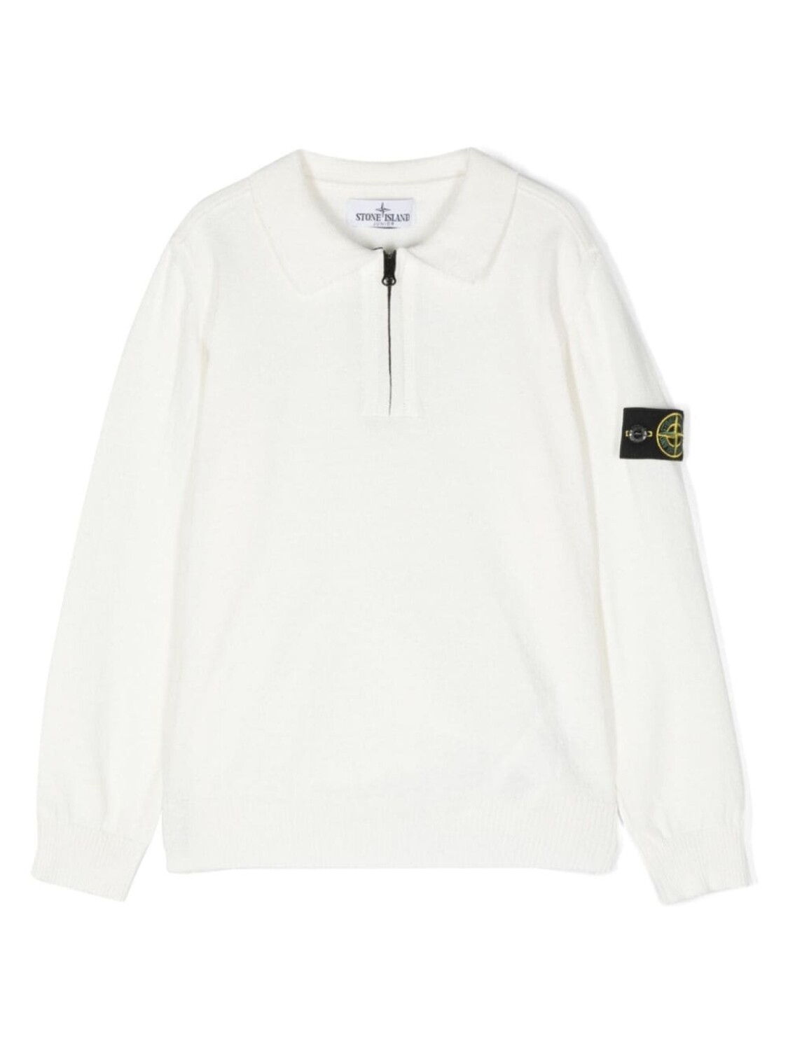 

Stone Island Junior рубашка поло с нашивкой Compass, белый