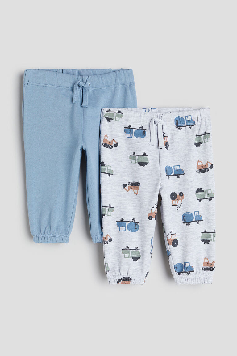 

2 пары хлопковых джоггеров H&M, синий