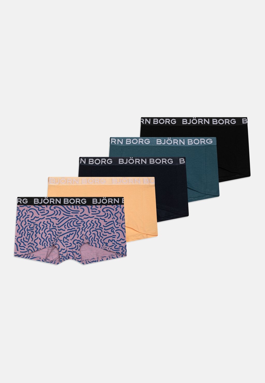 

Брюки-кюлоты 5 Pack Bjorn Borg, цвет black/orange