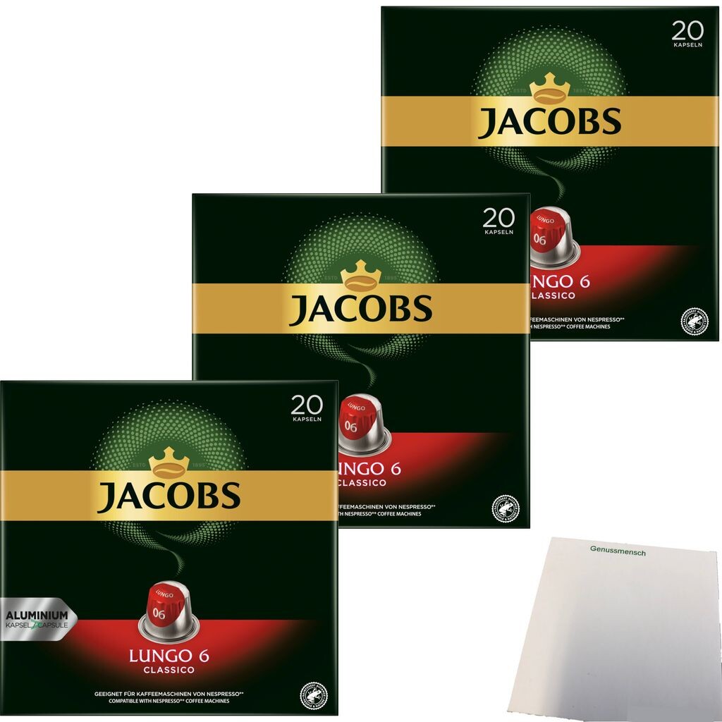 

Jacobs Coffee Lungo 6 для Nespresso 60 капсул (упаковка 3х104г) + блок usy