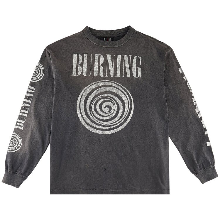 

Футболка Saint Michael Burning Long-Sleeve 'Black', черный