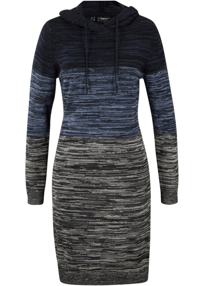 

Трикотажное платье с капюшоном Bpc Bonprix Collection, синий