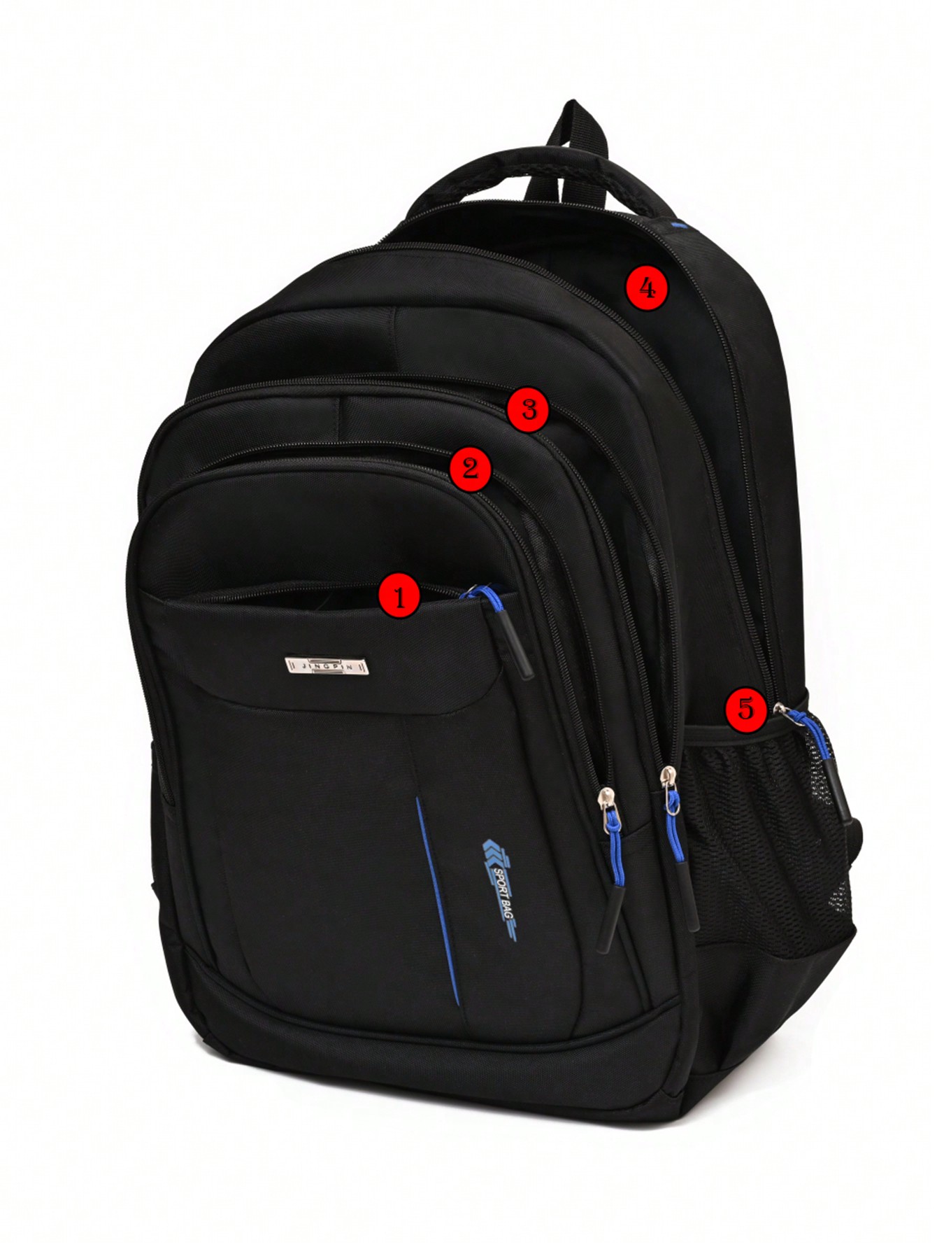 Усиленная водонепроницаемая сумка большой вместимости, синий рюкзак со светоотражающей полосой нейлоновая школьная сумка для колледжа подростков спортивный дорожный рюкзак студенческий рюкзак