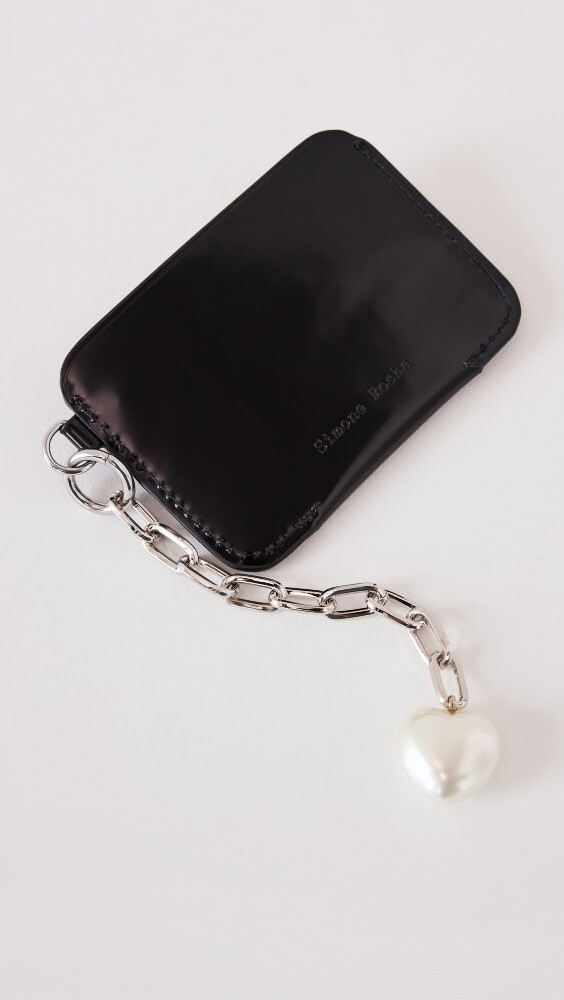 

Сумка Simone Rocha Card Holder with Pearl Charm, черный