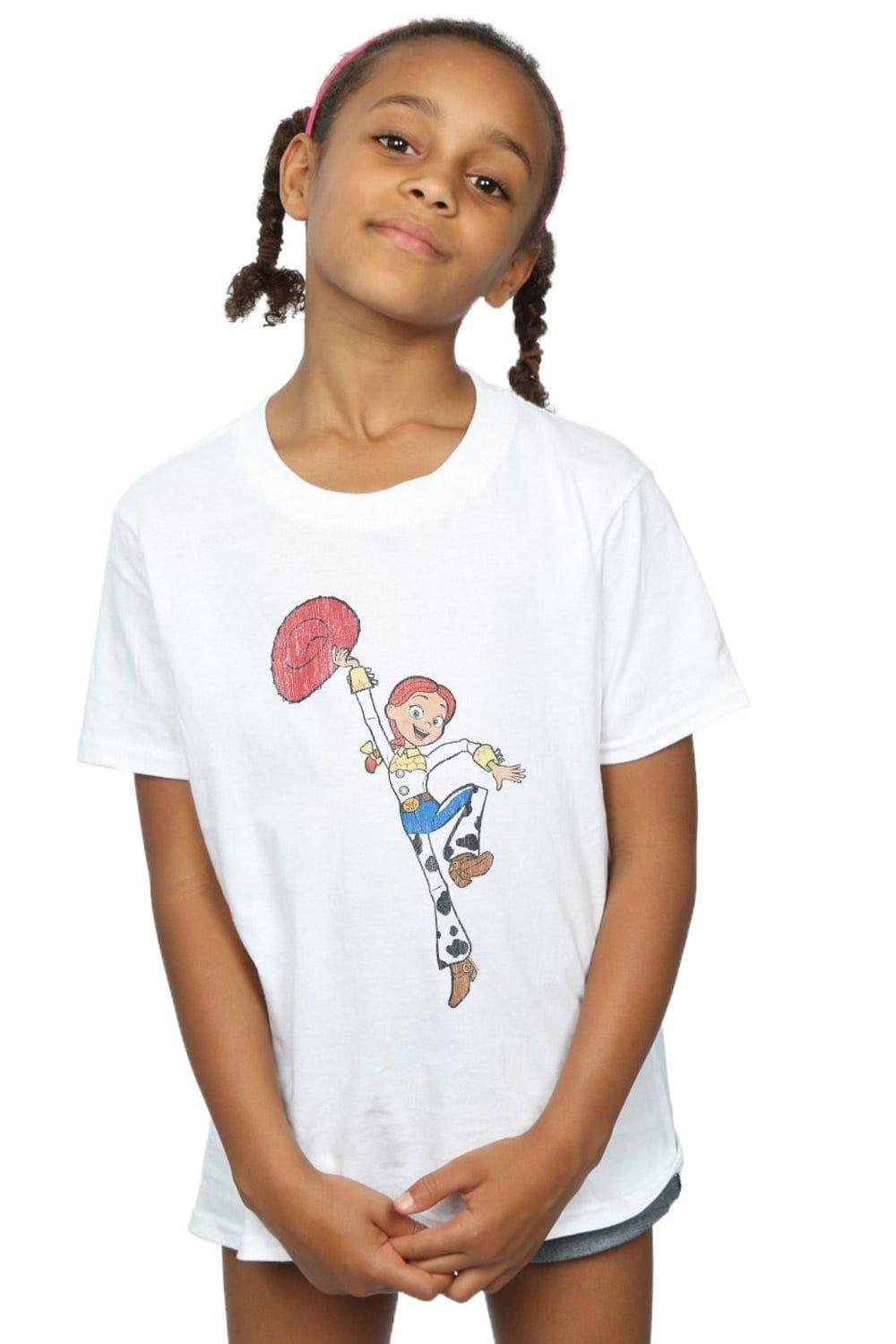 Хлопковая футболка «История игрушек 4: Джесси в прыжке» Disney, белый