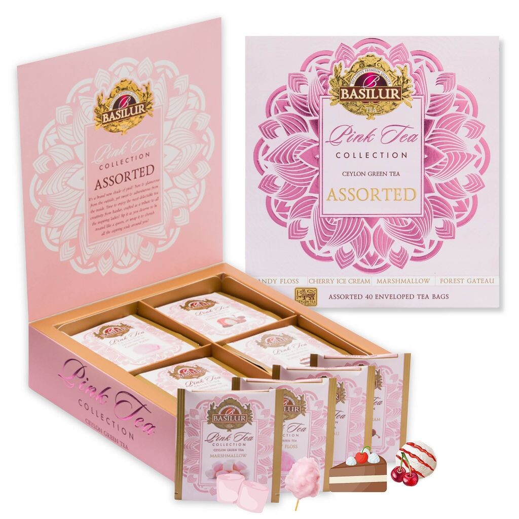 

BASILUR Pink Tea - Набор зеленого цейлонского чая в пакетиках, 40x1,5г x6 sarcia.eu