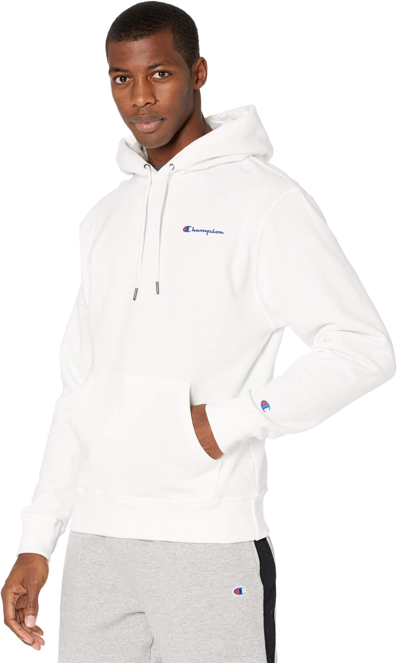 Пуловер с маленьким логотипом Powerblend и худи Champion, белый