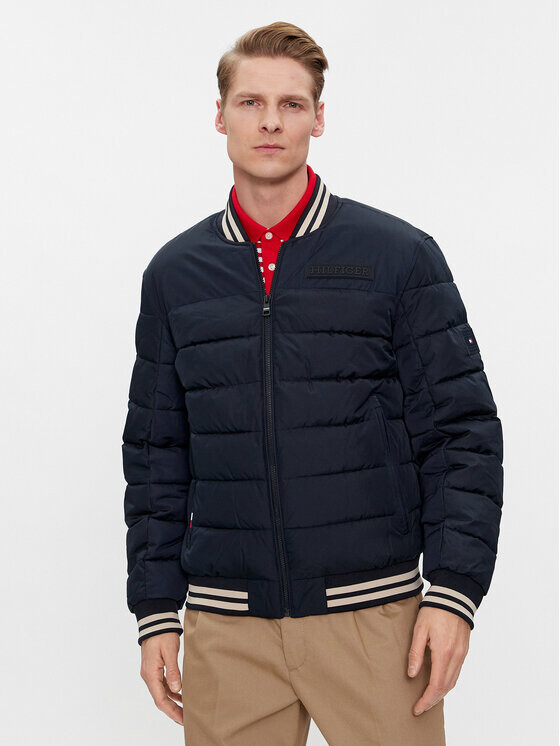 

Бомбер стандартного кроя Tommy Hilfiger, синий