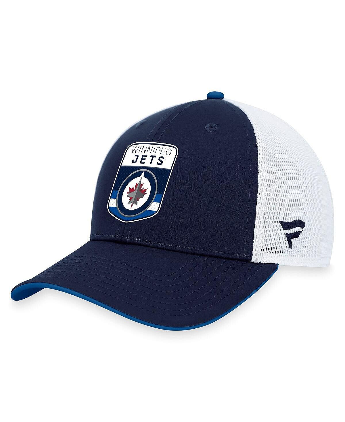 

Мужская фирменная темно-синяя регулируемая кепка Winnipeg Jets 2023 NHL Draft On Stage Trucker Fanatics
