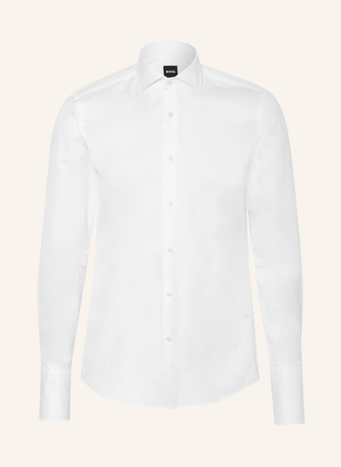 цена Рубашка BOSS HANK Slim Fit mit Umschlagmanschette, белый