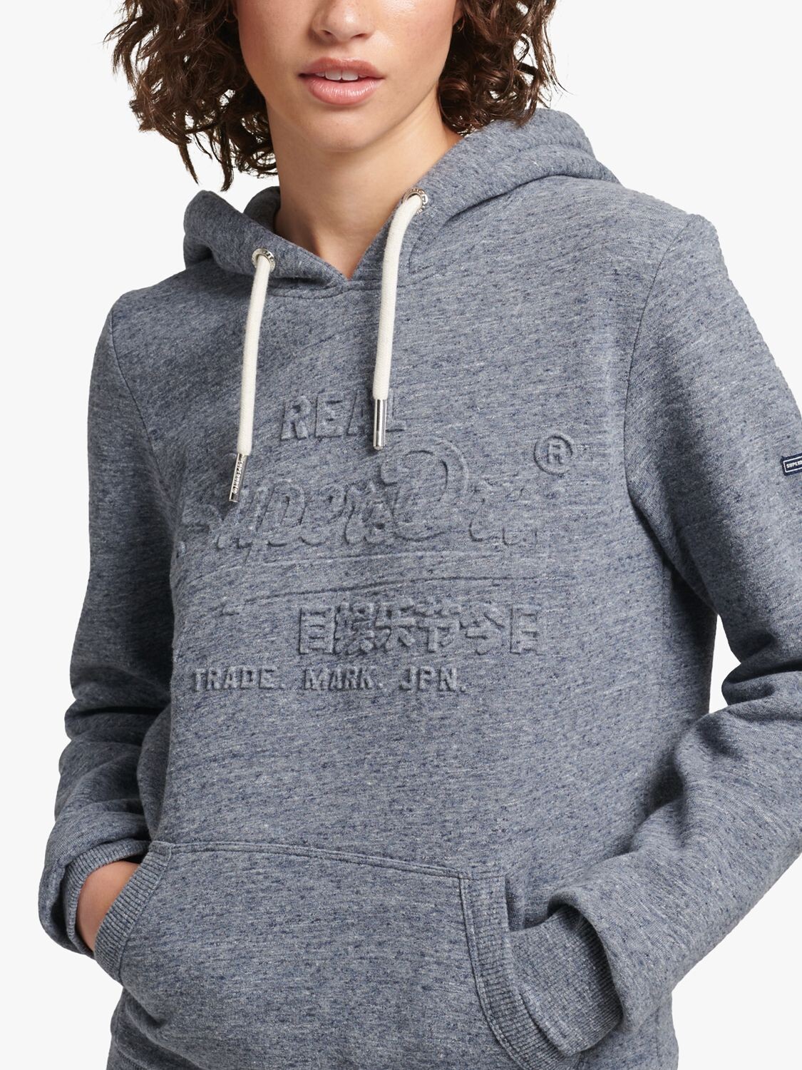 

Толстовка с тисненым логотипом Superdry, цвет Blue Grit