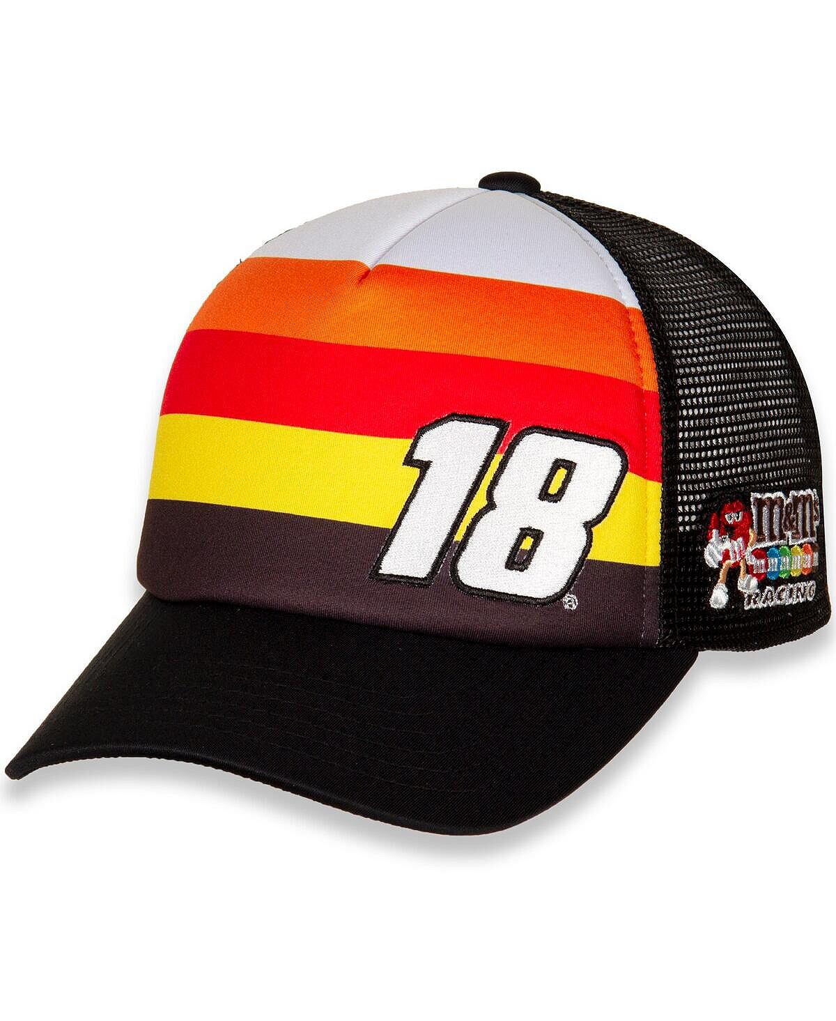

Мужская черная регулируемая шляпа Kyle Busch Foam Trucker Snapback Joe Gibbs Racing Team Collection