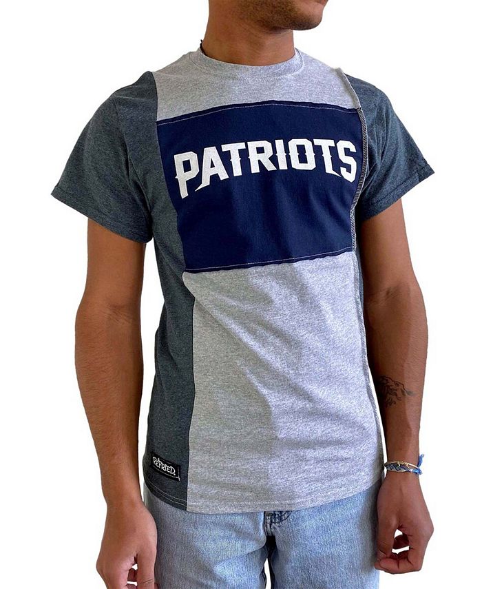 

Мужская серая футболка с разрезом New England Patriots Refried Apparel, серый