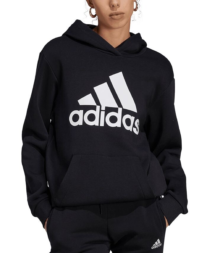 

Женская толстовка с логотипом оверсайз из флиса adidas, черный