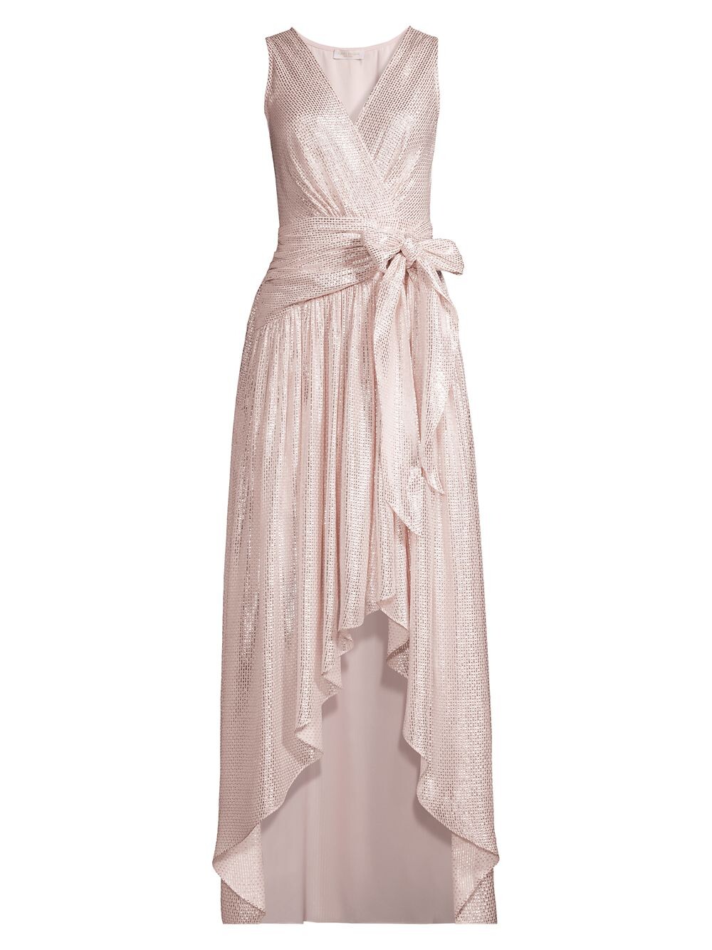

Платье с эффектом металлик Callie High-Low Ramy Brook, розовый