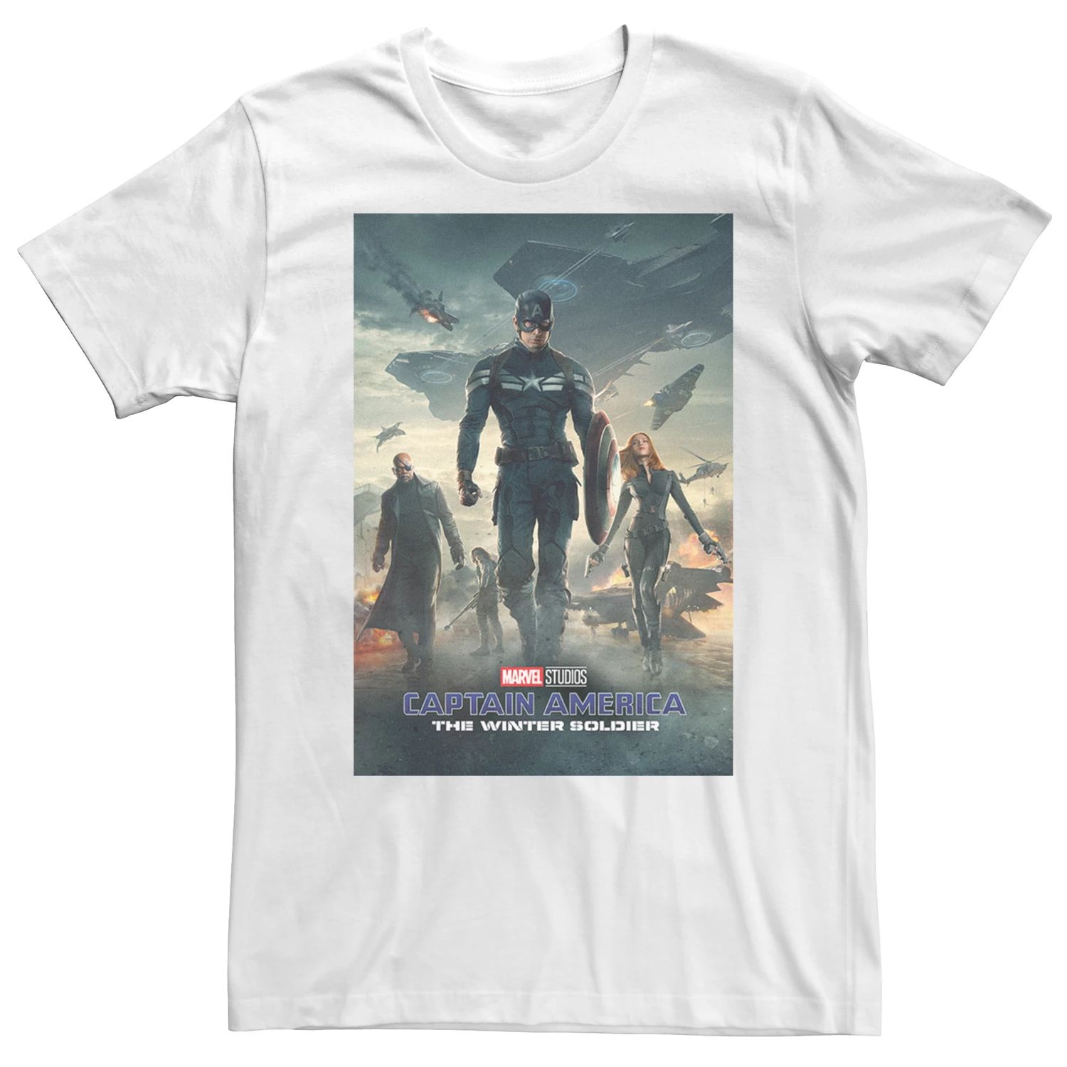 Мужская футболка с плакатом «Капитан Америка: Зимний солдат» Licensed Character