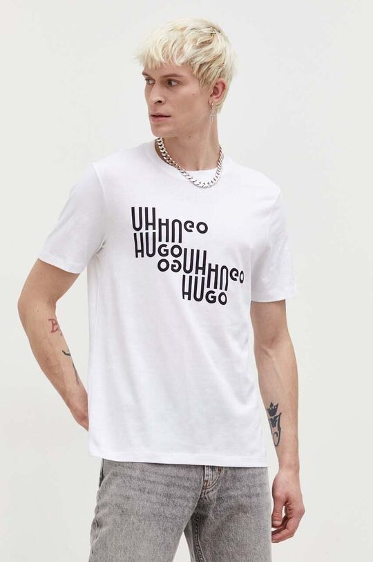 

Хлопковая футболка HUGO Hugo, белый