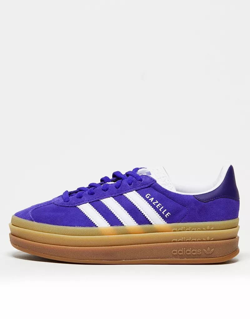 

Сине-белые кроссовки на платформе adidas Originals Gazelle Bold